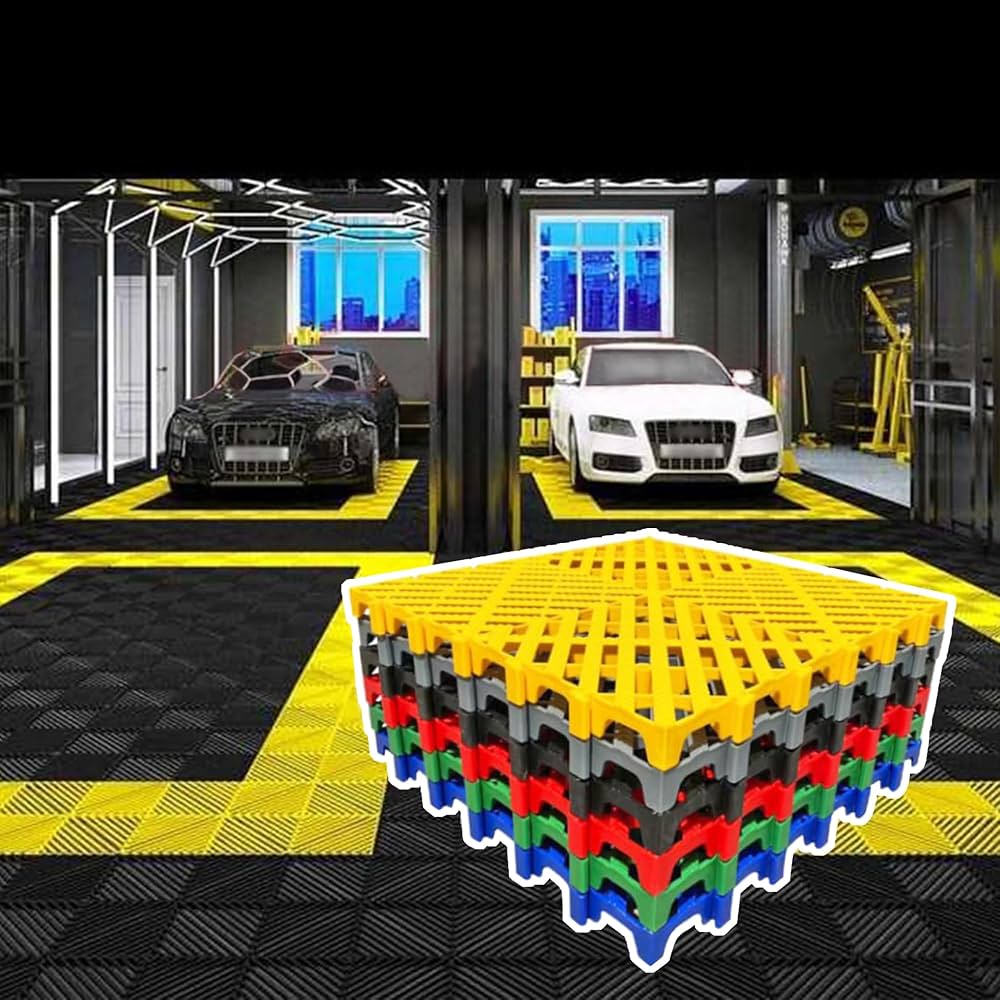 Amazon | ガレージマット ガレージタイル ガレージ フロアタイル